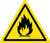 Risk of Fire or Flammable Materials Warning - ISO Floor Sign