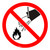 Do Not Extinguish with Water Prohibition - ISO Floor Sign