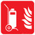 Wheeled Fire Extinguisher Fire Safety - ISO Floor Sign