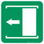 Door Slides Left to Open Safe Condition - ISO Floor Sign