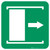 Door Slides Right to Open Safe Condition - ISO Floor Sign