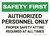 Safety First: Authorized Personnel Only - Wall Sign