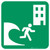 Tsunami Evacuation Building Safe Condition - ISO Floor Sign