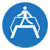 Use Footbridge Mandatory - ISO Floor Sign