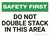 Safety First: Do Not Double Stack - Wall Sign