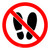 Do Not Walk or Stand Here Prohibition - ISO Floor Sign