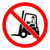 No Access for Fork Lifts or Industrial Vehicles Prohibition - ISO Floor Sign