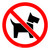 No Dogs Prohibition - ISO Floor Sign