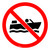 No Mechanically Powered Craft Prohibition - ISO Floor Sign