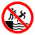 No Pushing Into Water Prohibition - ISO Floor Sign