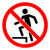 No Stepping on Surface Prohibition - ISO Floor Sign