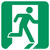 Emergency Exit Right Safe Condition - ISO Floor Sign