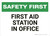Safety First: First Aid Station in Office - Wall Sign