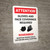 Attention: Gloves and Face Coverings Required Wall Sign