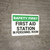 Safety First: First Aid Station in Personnel Room - Wall Sign