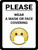 Please Wear a Mask or Face Covering Emoticon Wall Sign