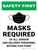 Safety First: Masks Required of All Vendor and Delivery Personnel Wall Sign
