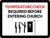 Temperature Check Required Before Entering Church Landscape - Wall Sign