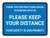Thank You For Practicing Social Distancing With Us Blue Landscape - Wall Sign