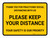 Thank You For Practicing Social Distancing With Us Yellow Landscape - Wall Sign