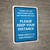 Thank You For Practicing Social Distancing With Us Blue Portrait - Wall Sign