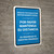 Thank You For Practicing Social Distancing With Us Blue Spanish Portrait - Wall Sign