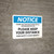 Notice: Thank You For Practicing Social Distancing With Us Landscape - Wall Sign