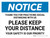 Notice: Thank You For Practicing Social Distancing With Us Landscape - Wall Sign
