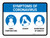 Symptoms Of Coronavirus - High Temp/Cough/Shortness of Breath Landscape - Wall Sign