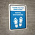 Thank You For Social Distancing with Footprint Icon Portrait - Wall Sign