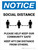 Notice: Social Distance Please Help Keep Our Community Safe Portrait - Wall Sign