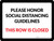 Please Honor Social Distancing Guidelines This Row Is Closed Landscape V2 - Wall Sign