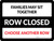 Row Closed - Families May Sit Together - Choose Another Row Landscape - Wall Sign