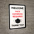 Welcome Face Covering Required - Thank You with Icon Portrait - Wall Sign