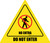 Do Not Enter Bilingual Spanish with Icon Triangle - Floor Sign