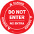 Danger Do Not Enter Bilingual Spanish OSHA Circular - Floor Sign