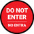 Do Not Enter Bilingual Spanish Red Circular - Floor Sign