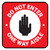 Do Not Enter One Way Aisle with Icon Red Square - Floor Sign