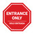 Entrance Only Bilingual Spanish Stop Circular - Floor Sign