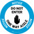 Notice Do Not Enter One Way Aisle with Icon Circular - Floor Sign
