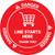 Danger Line Starts Here Thank you with Shopping Cart OSHA Circular - Floor Sign