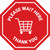 Please Wait Here Thank You with Shopping Cart Stop - Floor Sign