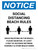 Notice Social Distancing Beach Rules Portrait - Wall Sign