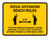 Social Distancing Beach Rules Landscape - Wall Sign