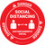 Danger: Social Distancing Bilingual Spanish with Icon OSHA Circular - Floor Sign