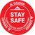 Danger: Stay Safe Please Practice Social Distancing OSHA Circular - Floor Sign