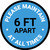 Please Maintain 6 Ft Apart At All Times Blue Circular - Floor Sign
