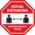 Social Distancing Bilingual Spanish with Icon Stop - Floor Sign