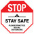 STOP Stay Safe Please Practice Social Distancing Stop - Floor Sign