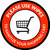 Please Use Wipes To Sanitize Shopping Cart Floor with Icon Red Circular - Floor Sign